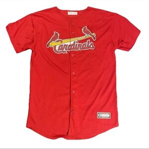 St. Louis Cardinals Jersey Youth XL 18/20 Red MLB #8 Baseball Shirt Official
